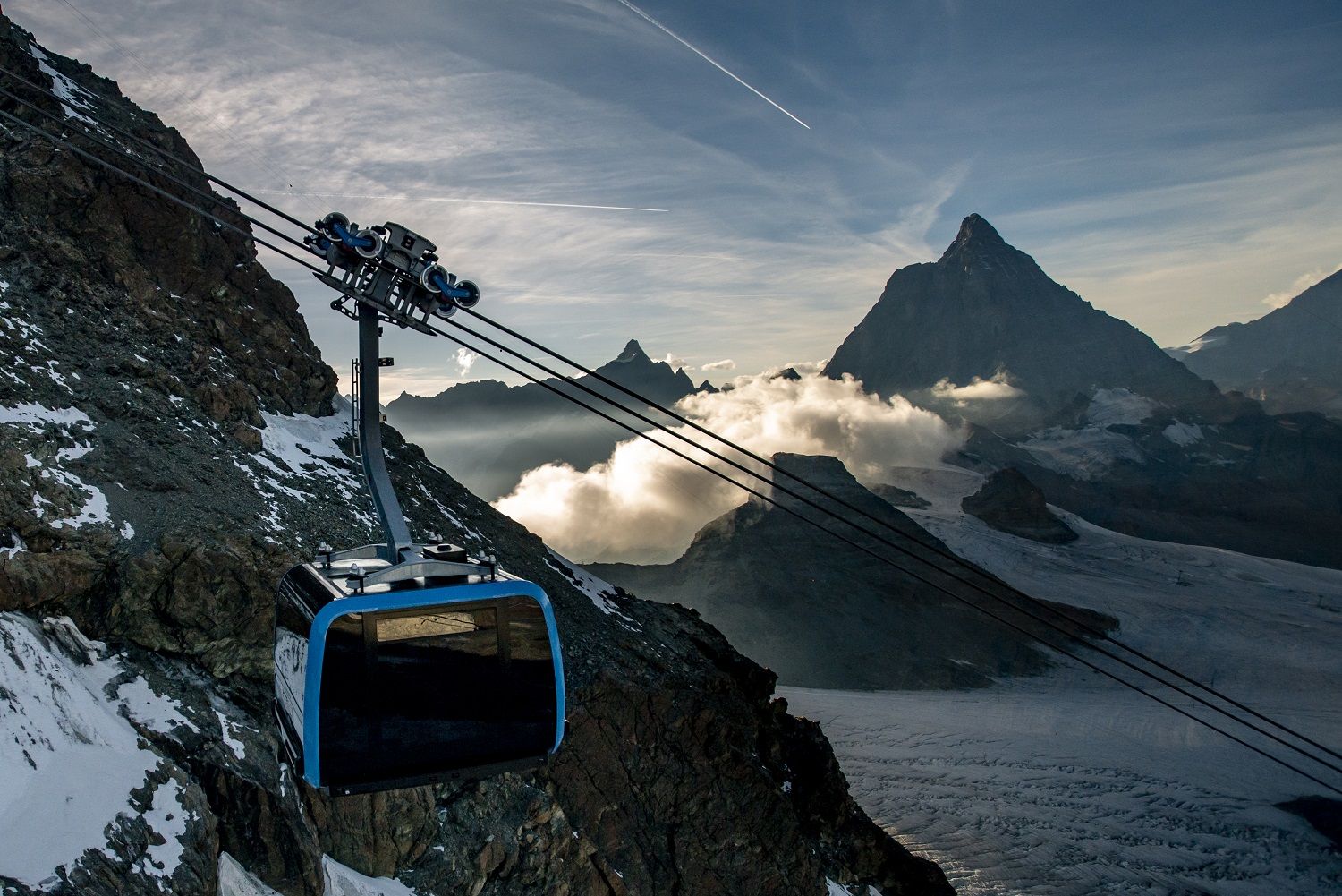 Jízda novou lanovkou Matterhorn Glacier Ride je prostě spektakulární
