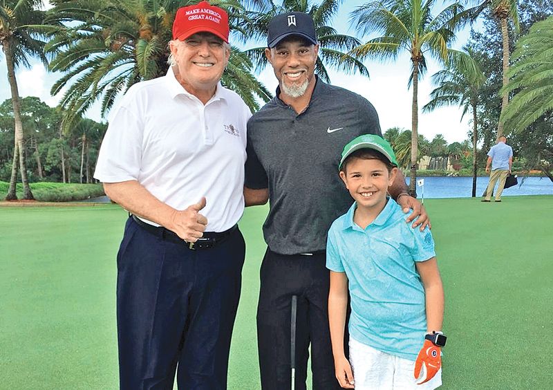 Trump v luxusní golfové společnosti: zahrál si s Nicklausem a Woodsem