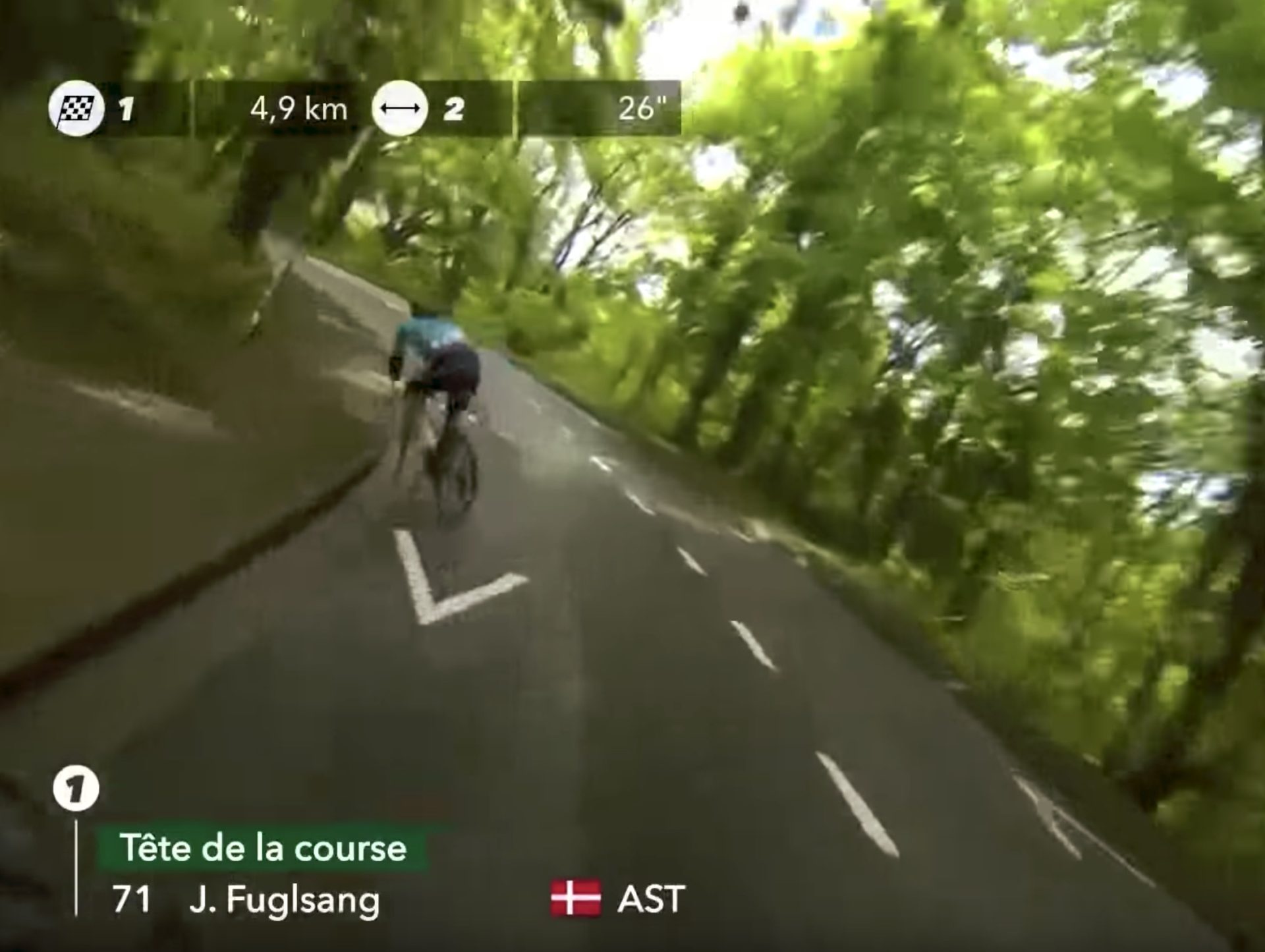 Cyklista Fuglsang zázračně ustál smyk a zvítězil